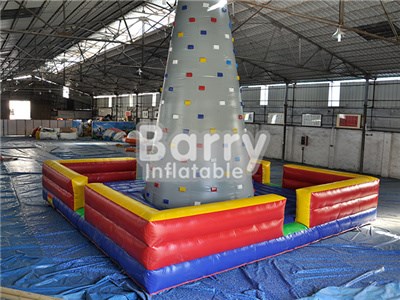 Giant Grey Color Inflatable Rock Climbing Wall Price China Factory  BY-IG-054